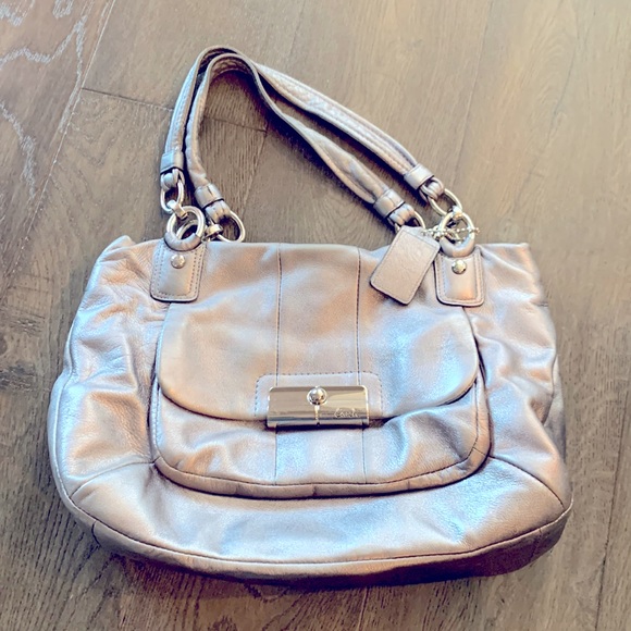 Silver Coach Handbag - Picture 1 of 9